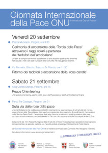 Manifesto Giornata Internazionale della PAce ONU